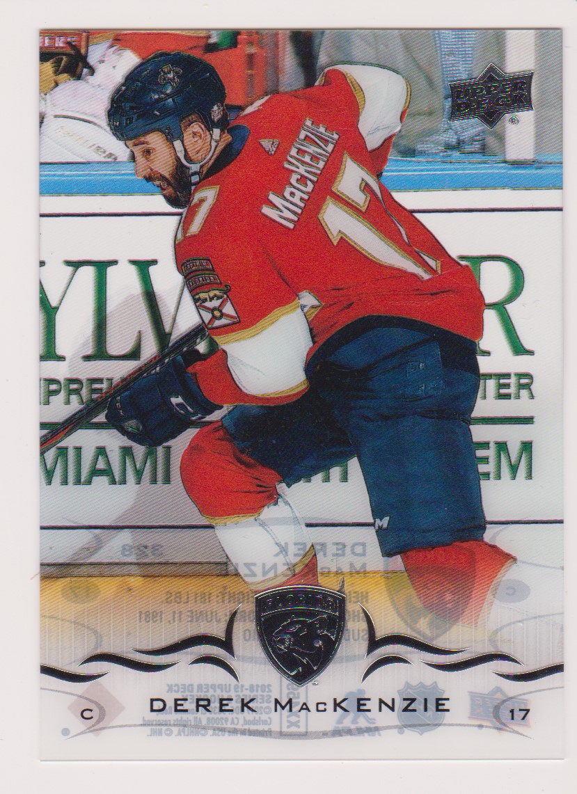 2018-19 Upper Deck Clear Cut Parallel #328 Derek MacKenzie (image for) 2018-19 Upper Deck Clear Cut Parallel #328 Derek MacKenzie
